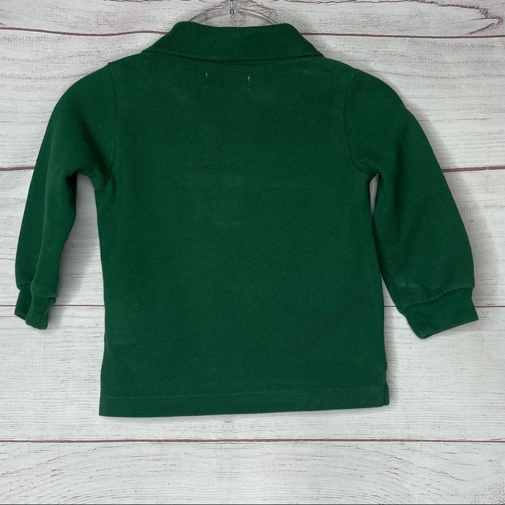 Ralph Lauren Green Long Sleeve Polo Shirt Size 6 Months